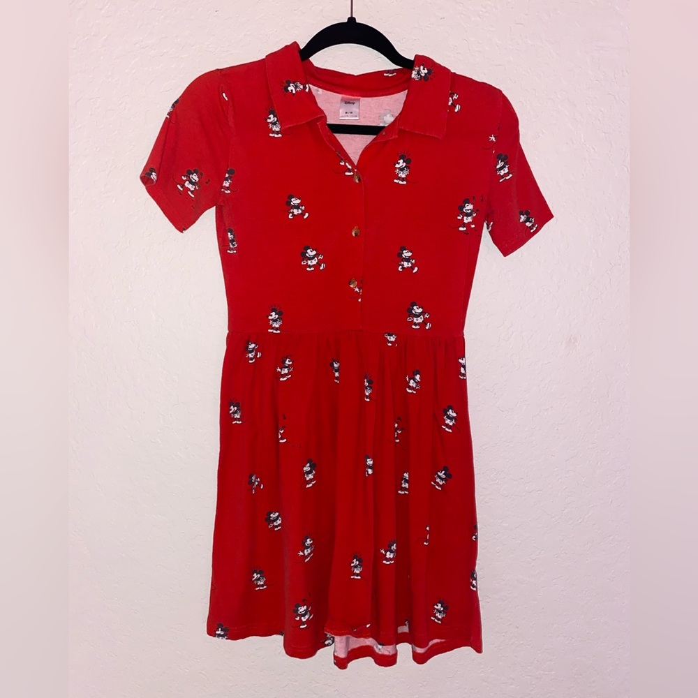 Cakeworthy red collared Mickey dress
